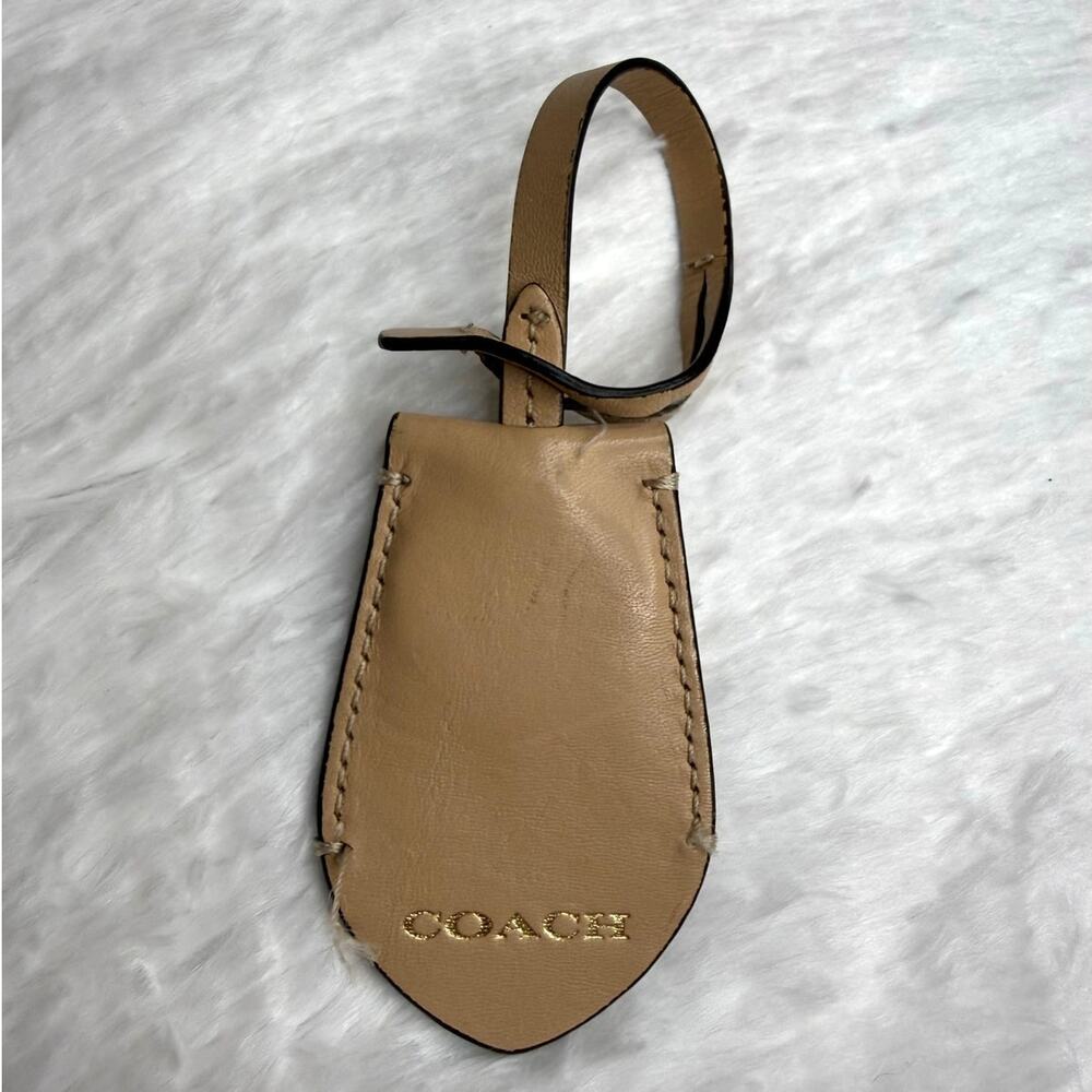 Coach Tan Ring Bag Charm Key Fob